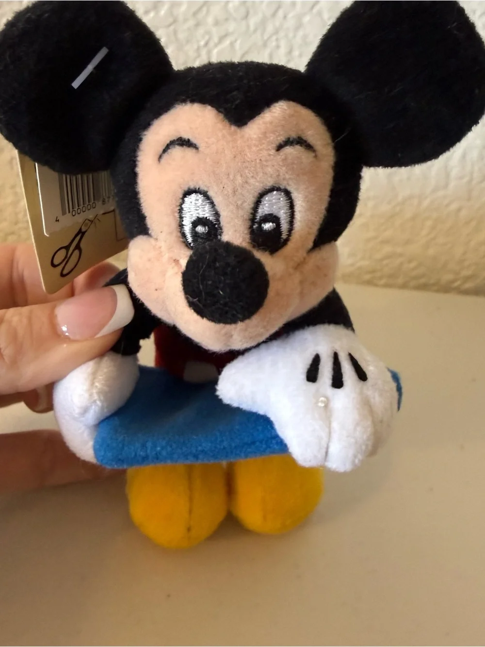 Disneyland Mickey Mouse Small Plush Pic Frame 3” X 4”
